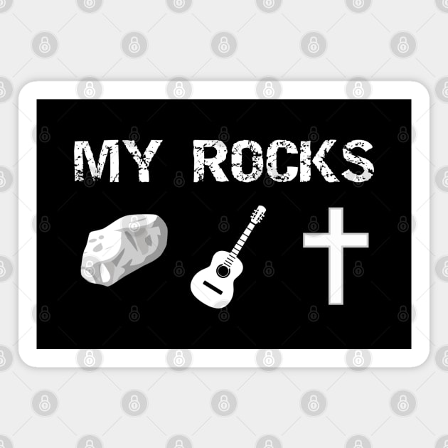 Christian Acoustic Guitar Rock Magnet by thelamboy